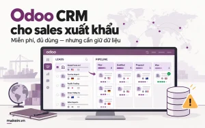 Odoo CRM cho sales xuất khẩu: 7 điểm mạnh và 1 rủi ro chết người ở bản miễn phí